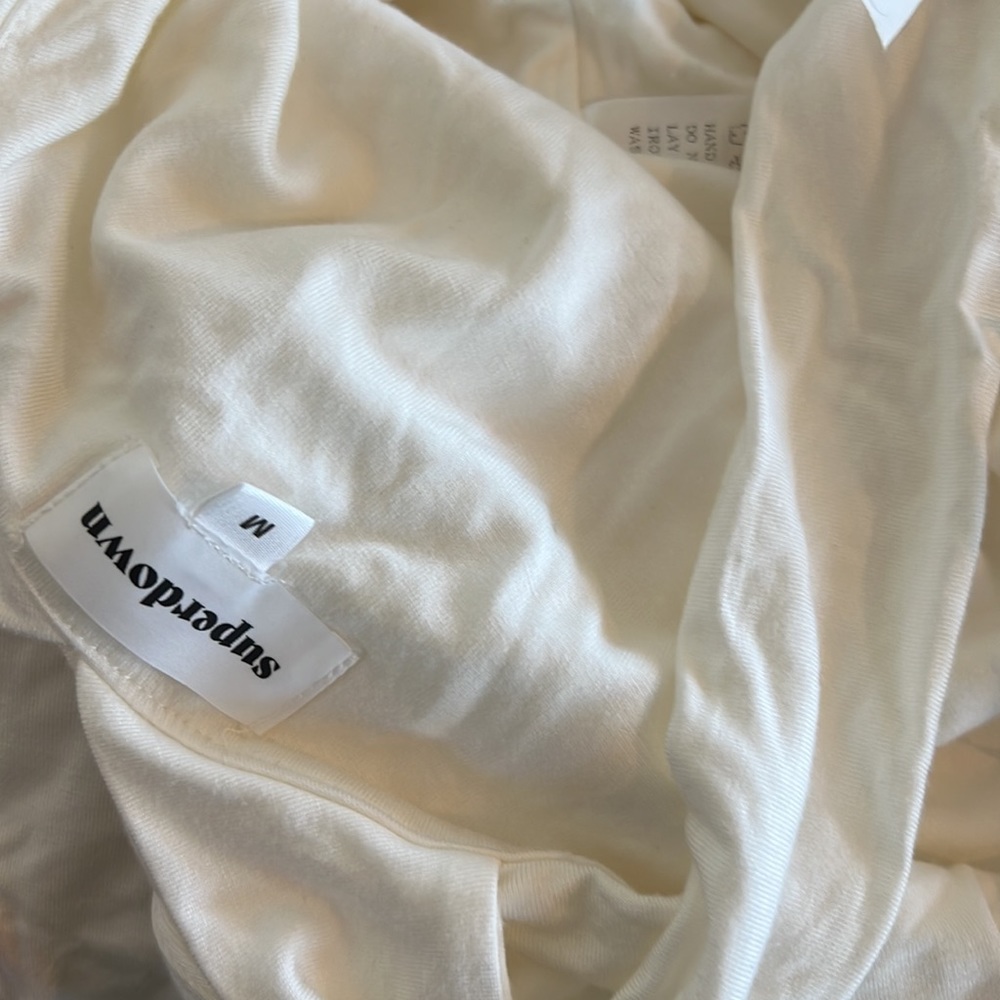 Superdown Gene Cross Front Bodysuit in White - Picture 13 of 13
